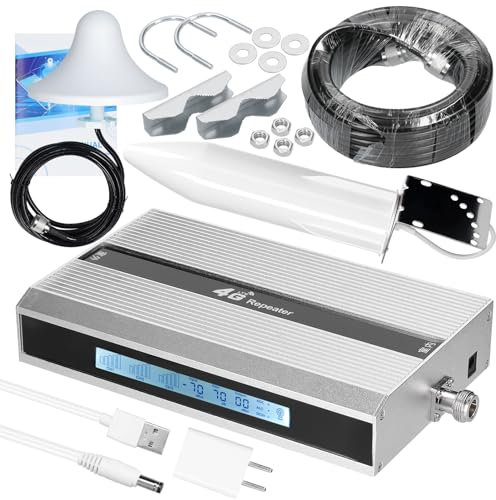 Cellphone Signal Amplifier HUIOP Amplificador de señal de teléfono móvil Repetidor de señal de comunicación Teléfono móvil 2G 3G 4G Amplificador de señal Teléfonos móviles Potenciador de amplificación