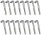 BNGXR L Crochet a Visser, 16 Pièces Crochets à Vis en Forme de L, Crochet a Visser, Crochet mural à visser pour Mural, Tableau, Tasse et Accrocher, 18 x 65 mm