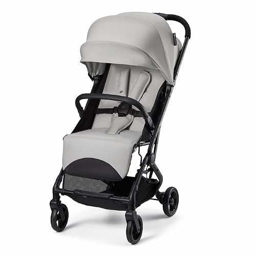 Kinderkraft INDY 3 Passeggino Leggero e Compatto, Chiusura con una Mano, Ultraleggero 7,3 kg, Reclinabile, Cinghia per Trasporto, Ruote Resistenti, Ideale per Viaggi e Città, Grigio