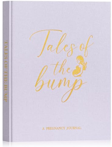 Lanpn Mon Journal de Grossesse, Livre Grossesse pour Future Maman, Carnet Grossesse 156 pages, Souvenirs Bébé Naissance, Cadeau Femme Enceinte Future Parents Pregnancy, Violet, Anglais