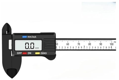 Digital Bromsok, 100/150 mm digital skjutmått Vernier-skjutmått mätverktyg for snickeriverktyg med kolfiberurtavla och elektronisk linjal(Digital Black 100mm)
