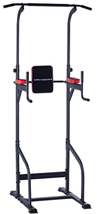 Ultrasport Power Tower, Pull-up, Dip Station, Fitness Tower, Hauteur réglable, Home Gym, Tour de Force, réglable jusqu'à 150 kg de Poids d'utilisateur