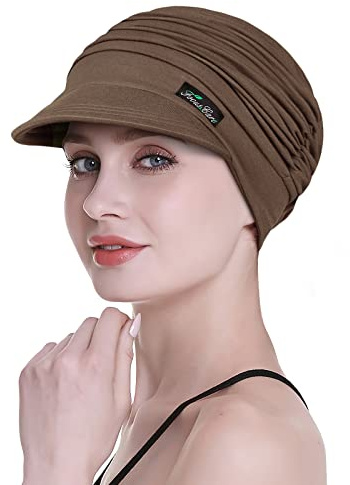 FocusCare Sombreros Ligeros del Vendedor de periódicos para la Cubierta de la Cabeza Viscosa de bambú de Las Mujeres de Chemo