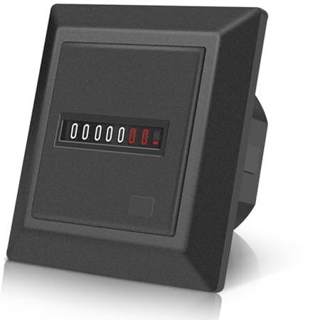 Contaore Industriale 220-240 V 50Hz, Contaore con Display Digitale, Hour Meter Industrial Contaore Meccanico, Strumenti Timer per Macchine di ingegneria per Veicoli da Costruzione Macchine agricole