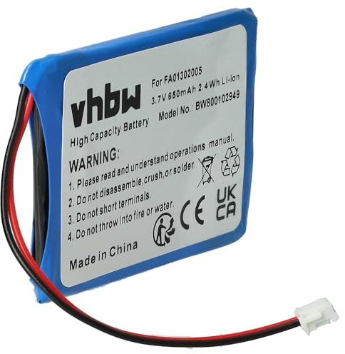 vhbw Akku Ersatz für Ascom BKB201010/1, FA01302005, FA83601195 für schnurlos Festnetz Telefon (650mAh, 3,7V, Li-Ion)