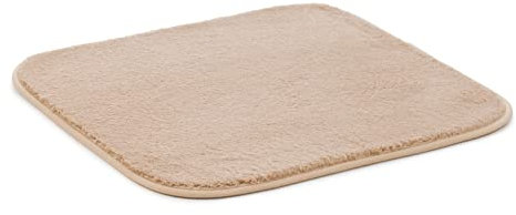 Gözze - Premium Rutschfester Badteppich, RIO, 100% Microfaser, 50 x 45 cm - Sand