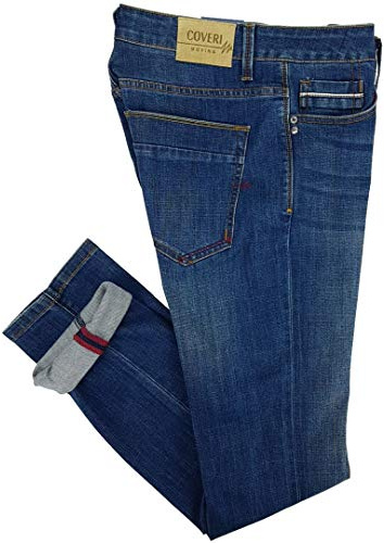 Coveri Jeans da Uomo Elasticizzati Slim Sportivi Denim 46 48 50 52 54 56 58 (IT, Numero, 58, Regular, Regular, Scuro)