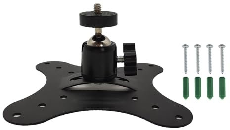 NVRTTRR Vertically Mounted Projector Bracket, Universal Wall-Mounted Ceiling Projector Mount, 1/4 Screw, 2.36 Base, 8.8 lbs Capacity