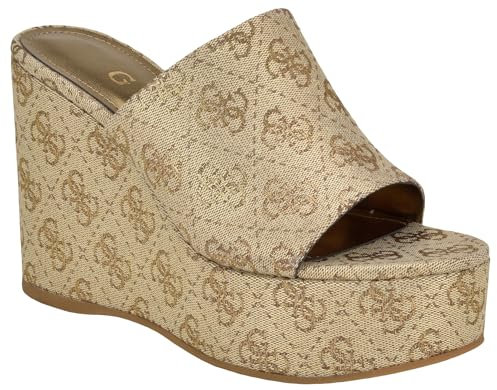 GUESS Damen Yenise Keilsandale, Gold 710, 37 EU