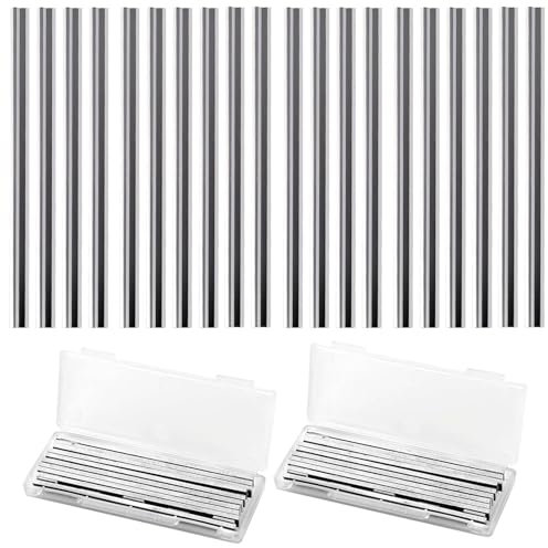 Wonvify Cuchillas Cepillo Electrico, 20 Piezas 82mm Cuchillo Reversible, Para Cortar Duras Blandas Tablero De Madera Contrachapada, Para Maquinaria De Carpintería, 82x5,5x1,2mm