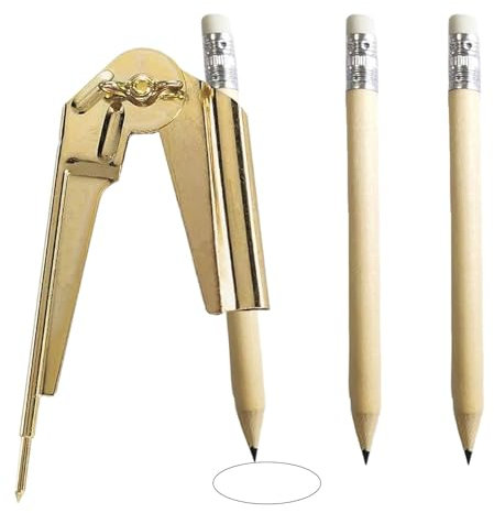 Scribing Tool Set, Accurate Marking Woodworking U Scribe Jig Compas Scribing Tool for Woodworking Pencil Compass and Scriber with 3 Pencil for Drawing Drafting Geometry Carpentry