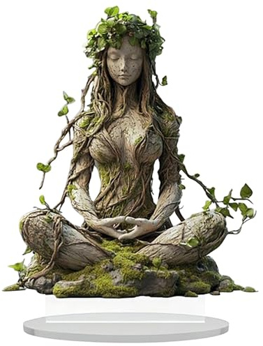 Estatua de jardín bohemia acrílica decorativa para mesa, fusión perfecta de moda y tradición, te trae inspiración y belleza. Adornos de madera para el hogar (blanco, 16. 3 x 20 cm)