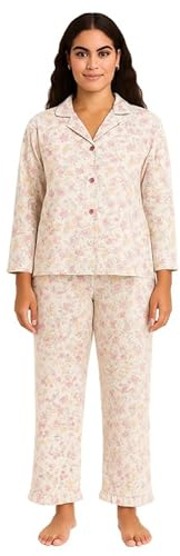 UC Ex High Street Brand Pyjamas For Women Pjs For Women Sets Ladies Pyjamas Women's Pyjama Sets Womens Pjs Floral Revere Collar Soft Fabric