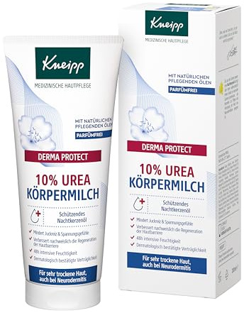 Kneipp DERMA PROTECT 10% UREA Körpermilch parfümfrei - Medizinische Hautpflege - Für sehr trockene Haut, auch bei Neurodermitis - 200ml