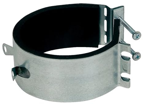 Easy Act Verbindungsmanschette 150 mm mit EPDM-Dichtung, Anti-Vibrations Befestigungsmanschette aus verzinktem Stahl für Verbindungen von runden Rohrleitungen und Formteilen