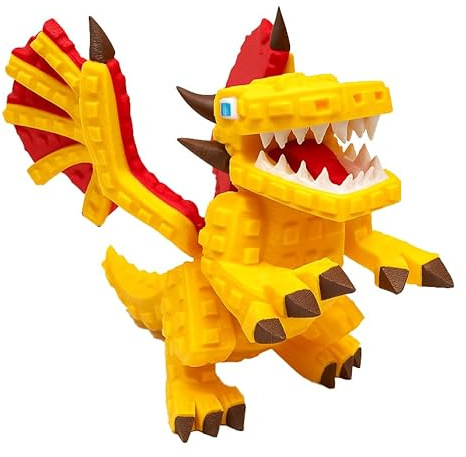 Dragon Cannelloni - Articolato Brainrot Italian Memes XXL Figura 21 cm - Collezione Ufficiale Brainrot - Drago Giallo Brain Rot - Figura da Collezione Virale Dragon Caneloni - 67 Tung Tun Tralalero