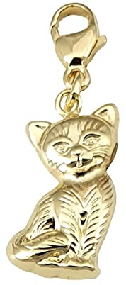 Nicht Zutreffend Anhänger Charm Katze Gold 333 Einhänger Gelbgold Unisex