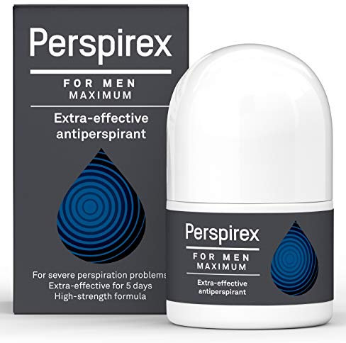PERSPIREX Antitranspirant pour homme Force maximale cliniquement prouvé pour réduire la transpiration abondante pour homme, déodorant à bille jusqu'à 5 jours, fraîcheur longue durée et protection