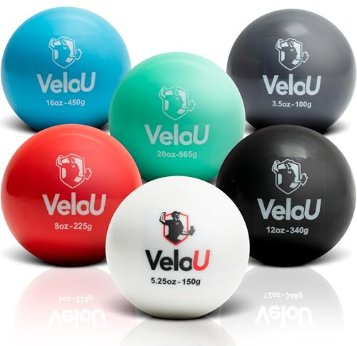 Weighted Baseballs 6 Ball Set: Increase Throwing Velocity & Arm Strength - Withstands 18,000 Throws - Weighted Balls for Pitching & Throwing - Plyo Balls - Ideal Training Tool