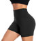 ACTINPUT Radlerhose Damen Kurze Shorts High Waist Sporthose Leggings Blickdicht Hotpants Unterhose Boxershorts Sommer(Schwarz,S-M)