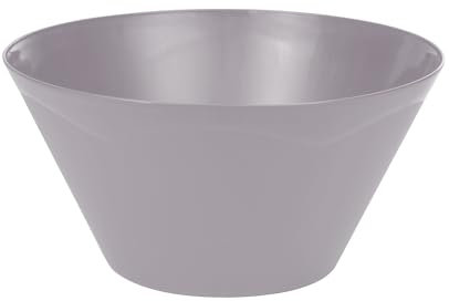 Homéa, Ensaladera cónica de plástico 7L D32 x 16 cm, color gris pardo, 6PLB218TA