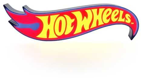 Paladone Hot Wheels Logo Light - Officially Licensed Racing Logo Icon Night Light, Racetrack Play Room Decor and Gift for Boys and Girls, Toy Car and Bedroom Accessory and Nightlight for Kids