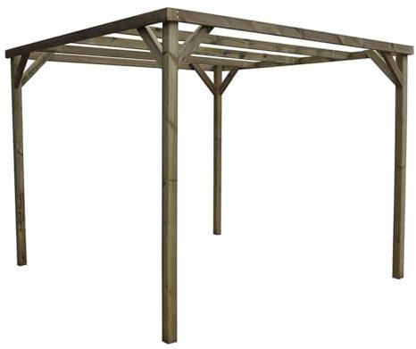 Pergola autoportante in legno gamma Kora di vitaOrto: eleganza naturale per il tuo spazio esterno (legno di pino, 300 x 240 x 240 cm)