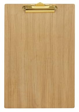 PEEWIT Clipboard Holz Eiche Pad A4 mit Goldenen Dokumentenclip