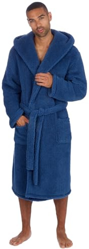Undercover Mens Borg Dressing Gown 31B2163 Denim Large