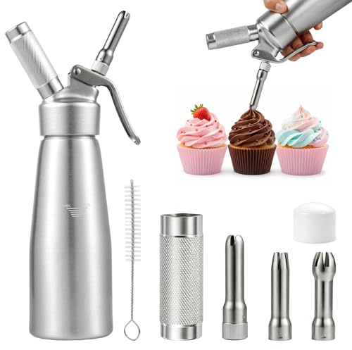 GREENSAPPIRE 500ML Whipped Cream Dispenser, Aluminium Cream Whipper