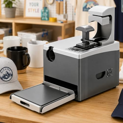 Máquina Prensado Térmico Automática Para Camisetas,Máquina Sublimación Todo En Uno Con Múltiples Accesorios Intercambiables,Prensa Para Camisetas Con Control Digital Standard-Configuration