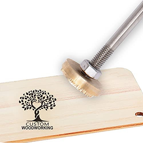 CREATPLANET Custom Wood Branding Iron 3cm Leder Branding Iron Stamp Custom Logo Heat BBQ Stamp Mit Messingkopf Und Holzgriff Zum Backen Holzbearbeitung Handgefertigter Design -Entwined Tree #2