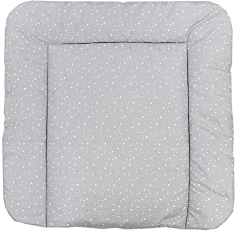 TupTam Colchón para Cambiador para Bebés Niños y Niñas, Estrellas pequeñas/Gris, 75 x 85 cm