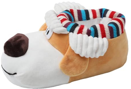 JOMIX Zapatillas Casa Mujer Divertidas Unisexo Invierno Calientes Pantuflas Mujer Cerradas de Animales Interior Exterior, Perro, 35-36 EU