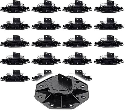 XPOtool Justerbara Terrassfötter 20-delat Set 2700 kg lastkapacitet Höjdjusterbara Fötter 18-25mm