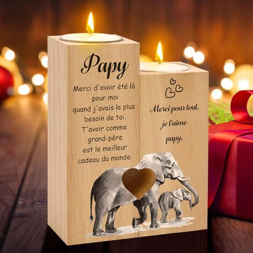 Cadeau Fete des Grands Peres pour Papy Bougeoir Cadeau Noel Grand Pere Cadeaux Anniversaire Papy Idee Cadeaux pour Papi Anniversaire Idée Cadeaux Fete des Papi Fête des Grands Peres Noel