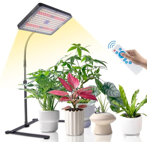 Lampe de culture LED pour plantes d'intérieur,lampe de culture UV-IR à spectre complet,242 LED avec minuterie de 4/8/12 heures,équivalent 200 W,lampes de culture réglables en hauteur avec télécommande