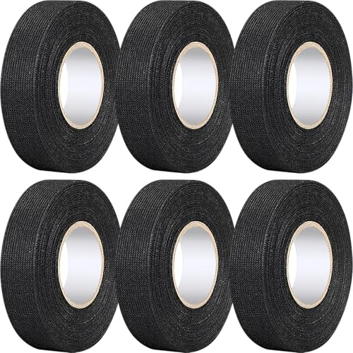 SAISN Wire Harness Automotive Tape Self-Adhesive Wiring Harness Cloth Electrical Tape 1 Inch x 30 Feet Car Insulated Wire Loom Tape for Automotive Engine Insulation Protection 6 Rolls
