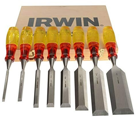 XMS Irwin XMS18S373S8 Marples Limited Edition Splitproof Chisel Set 8 Piece, Wood