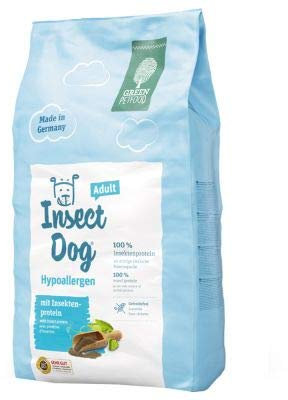 Green Petfood InsectDog Hypoallergenes Trockenfutter für Hunde, mit 100% Insektenprotein als neuartige Quelle für tierisches Eiweiß und Fettsäuren, Vorteilspackung: 2 x 10 kg