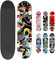 Smibie Skateboards Pro 78,7 cm komplette Skateboards für Teenager, Anfänger, Mädchen, Jungen, Kinder, Erwachsene, 9-lagiges Skateboard aus Ahornholz (4: bunt)