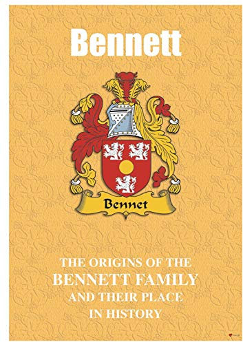 I LUV LTD Bennett Anglais Nom de Famille Livret D'histoire avec de Brefs Faits Historiques