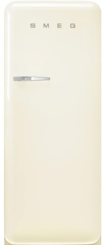 Smeg, Frigorifero Monoporta FAB28RCR5 a Libera Installazione, Cerniera a Destra, Frigorifero Ventilato e Freezer Statico, Design Bombato 50's Style, Panna
