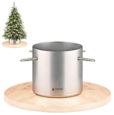 Christmas Tree Stands for 5ft Tabletop Modern Christmas Small Tree Mini Christmas Tree Holder Xmas Tree Decoration (Moonlight,Silver)