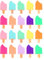 20 Mini Textmarker - Pastell-Farben - Popsicle- förmigen design highlighter pens - Keilspitze 1-3 mm - Textmarker klein in trendigen Farben - für , Schule, Uni oder Büro
