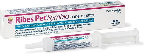 NBF Lanes | Ribes Pet Symbio Cane e Gatto, Pasta Appetibile 30 g, Supporta la Normale Regolarità dell’Asse Cute-Intestino.