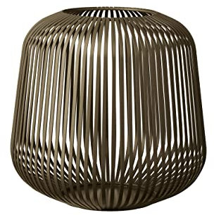 blomus Laterne Lito | Burned Metal | Windlicht aus Edelstahl | Kerzenhalter Bronze | Größe M | 28L x 28B x 27H cm | Laterne Deko | Indoor Windlicht
