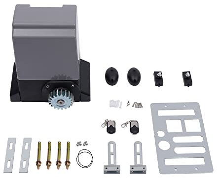 Elektrischer Schiebetorantrieb Set +Zahnstange bis 1800kg Torgewicht,Torantrieb Schiebetor 750W Motor 1400r/min,Automatische Schließfunktion,mit 2 Fernbedienungen