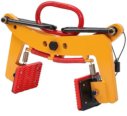 ECUTEE Stone Lifting Clamps 280kg Kerb Tongs Heavy Duty Plate Crane Clamps Pliers Lifter for Rock Granite Slab, Adjustable Opening 6-24cm Vertical Clamp Grab