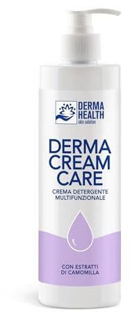 DERMA HEALTH - Derma CREAM CARE Emulsione Fluida Detergente Per L’igiene Totale Di Tutto Il Corpo, Igiene Intima Compresa (500ml)